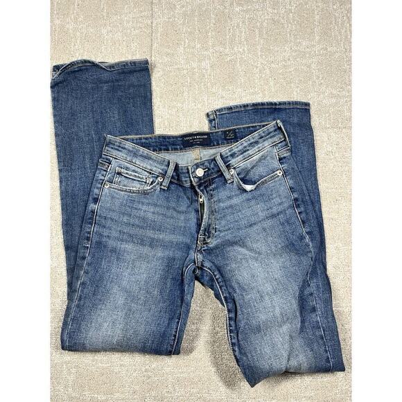 Lucky Brand Sweet Boot Womens Straight Leg Blue Jean Sz 4/27 - Picture 1 of 8